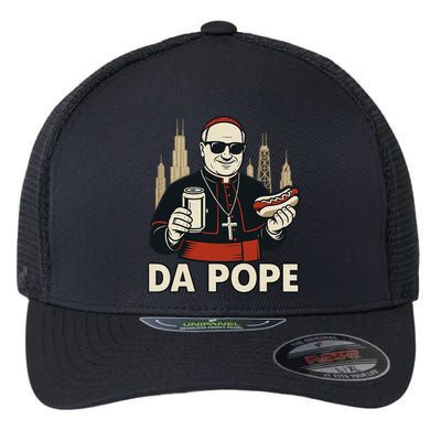 Da Pope From America Chicago Pope Leo XIV Flexfit Unipanel Trucker Cap
