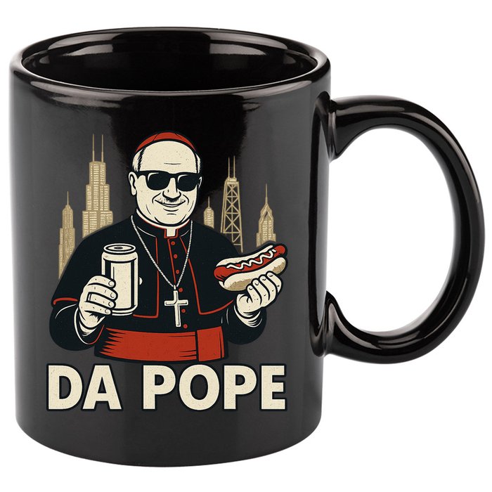 Da Pope From America Chicago Pope Leo XIV 11oz C Handle Ceramic Mug