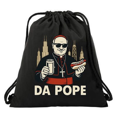 Da Pope From America Chicago Pope Leo XIV Drawstring Bag