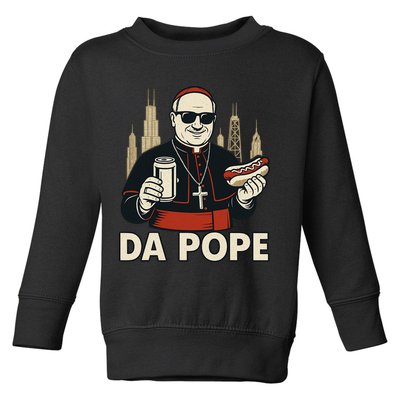 Da Pope From America Chicago Pope Leo XIV Toddler Sweatshirt