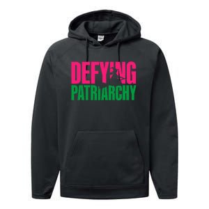 Defying Patriarchy Funny Feminist Witch Design Performance Fleece Hoodie