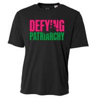 Defying Patriarchy Funny Feminist Witch Design Cooling Performance Crew T-Shirt