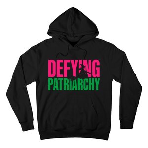 Defying Patriarchy Funny Feminist Witch Design Hoodie