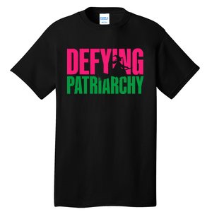 Defying Patriarchy Funny Feminist Witch Design Tall T-Shirt