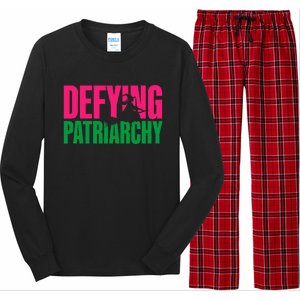 Defying Patriarchy Funny Feminist Witch Design Long Sleeve Pajama Set