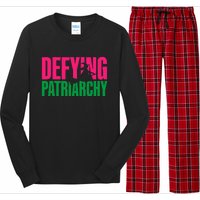 Defying Patriarchy Funny Feminist Witch Design Long Sleeve Pajama Set