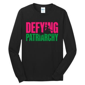 Defying Patriarchy Funny Feminist Witch Design Tall Long Sleeve T-Shirt