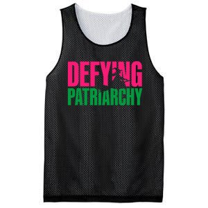 Defying Patriarchy Funny Feminist Witch Design Mesh Reversible Basketball Jersey Tank