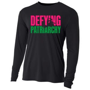 Defying Patriarchy Funny Feminist Witch Design Cooling Performance Long Sleeve Crew