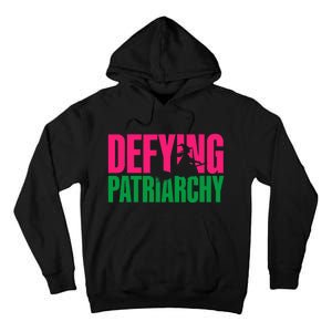 Defying Patriarchy Funny Feminist Witch Design Tall Hoodie