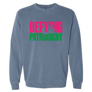 Defying Patriarchy Funny Feminist Witch Design Garment-Dyed Sweatshirt