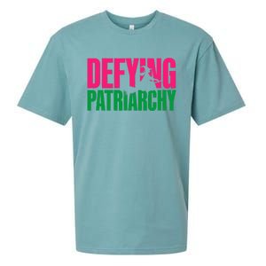 Defying Patriarchy Funny Feminist Witch Design Sueded Cloud Jersey T-Shirt