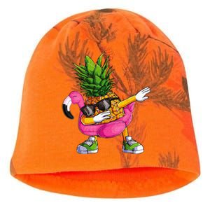 Dabbing Pineapple Flamingo Tropical Aloha Beach Hawaiian Kati - Camo Knit Beanie