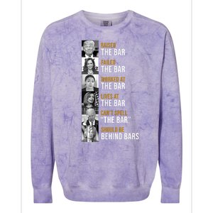 Democrat Party Funny Political Behind Bars Colorblast Crewneck Sweatshirt