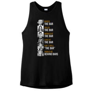 Democrat Party Funny Political Behind Bars Ladies PosiCharge Tri-Blend Wicking Tank