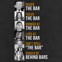 Democrat Party Funny Political Behind Bars 7 Panel Mesh Trucker Snapback Hat