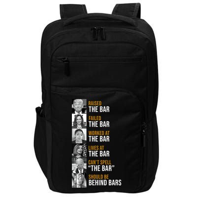 Democrat Party Funny Political Behind Bars Impact Tech Backpack