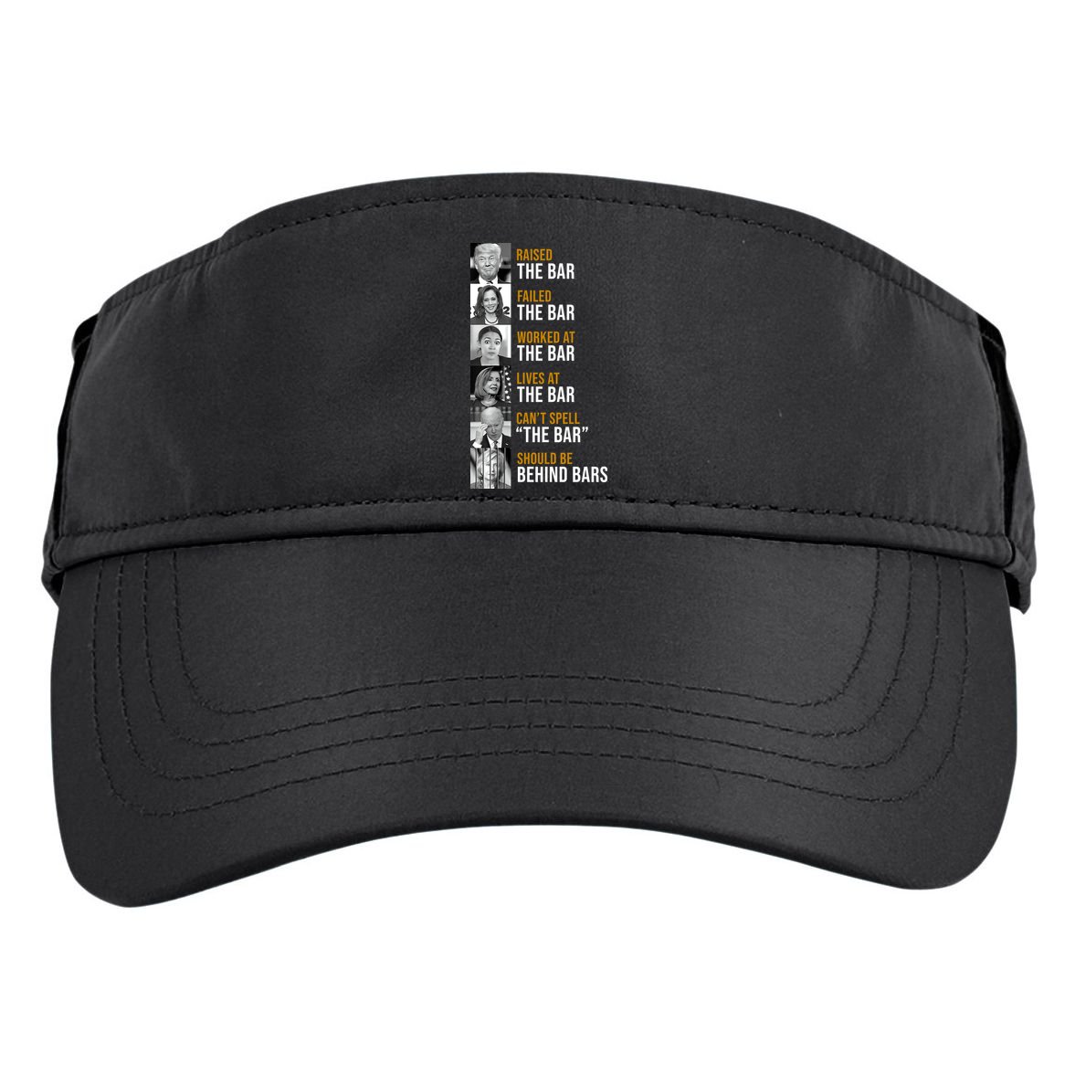 Democrat Party Funny Political Behind Bars Adult Drive Performance Visor