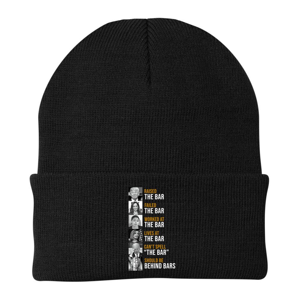 Democrat Party Funny Political Behind Bars Beanie