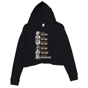 Democrat Party Funny Political Behind Bars Crop Fleece Hoodie