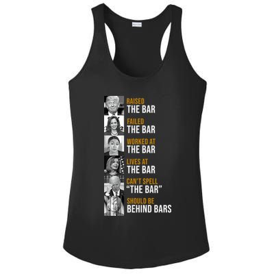 Democrat Party Funny Political Behind Bars Ladies PosiCharge Competitor Racerback Tank