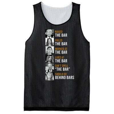 Democrat Party Funny Political Behind Bars Mesh Reversible Basketball Jersey Tank