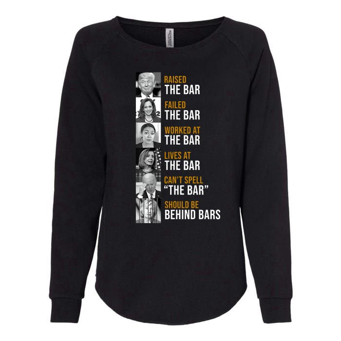 Democrat Party Funny Political Behind Bars Womens California Wash Sweatshirt