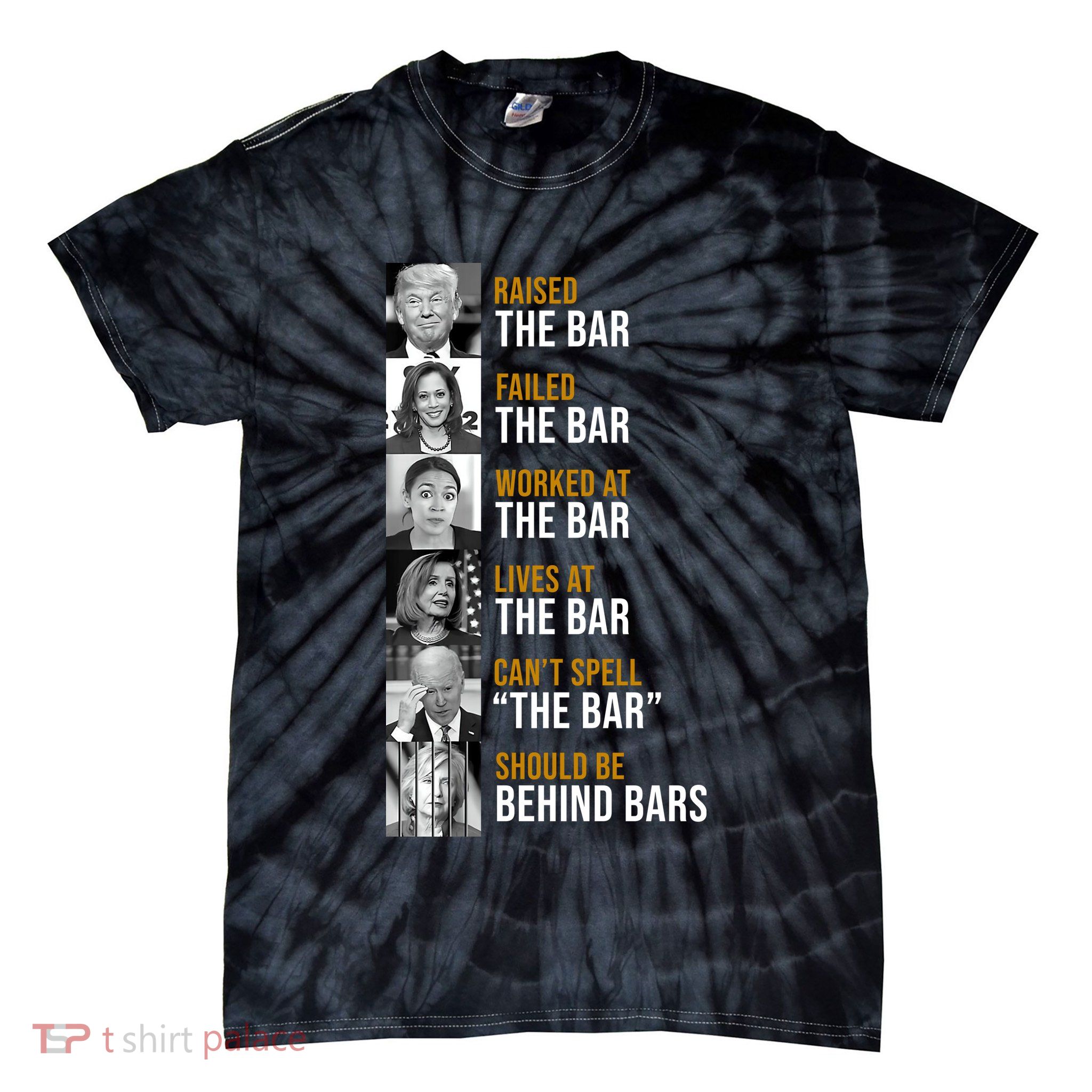 Democrat Party Funny Political Behind Bars Tie-Dye T-Shirt