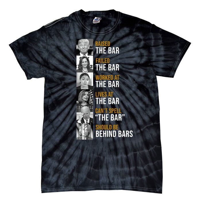 Democrat Party Funny Political Behind Bars Tie-Dye T-Shirt