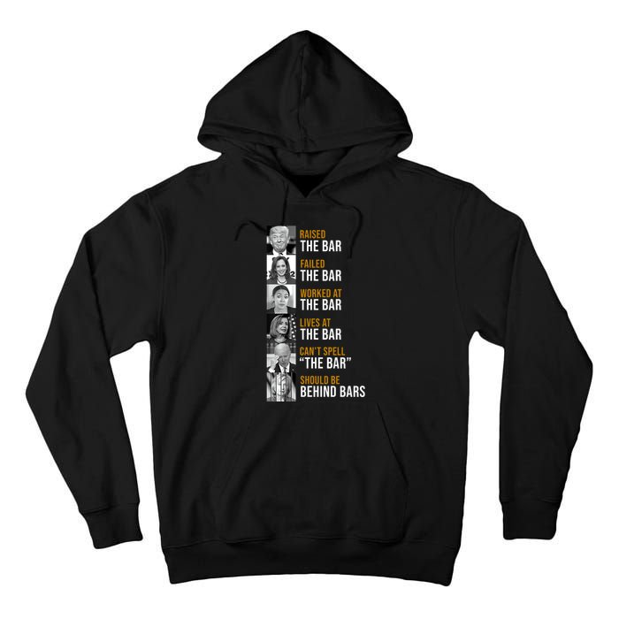 Democrat Party Funny Political Behind Bars Tall Hoodie