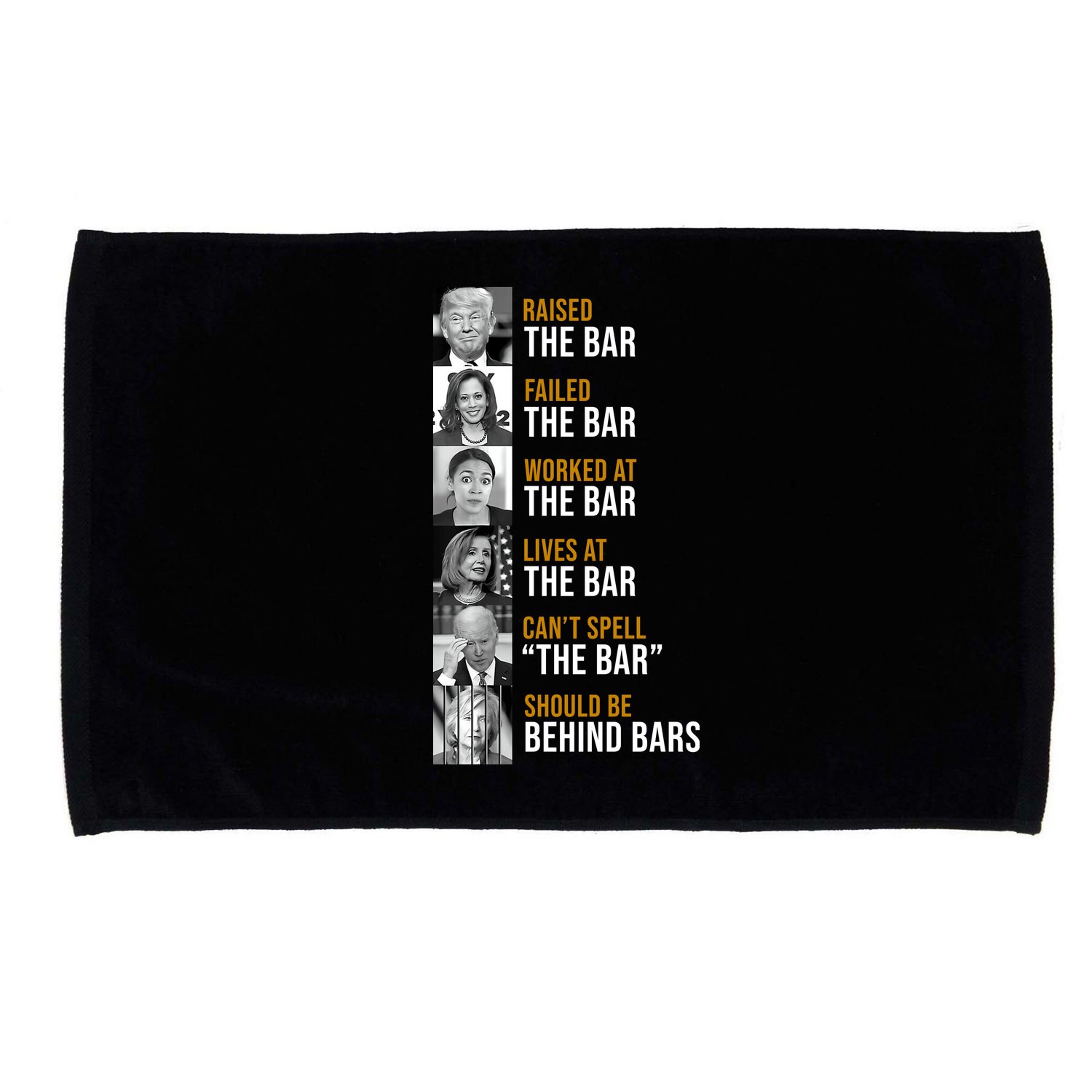 Democrat Party Funny Political Behind Bars Microfiber Hand Towel