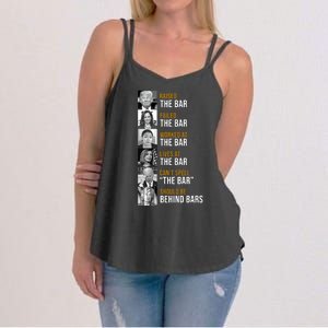 Democrat Party Funny Political Behind Bars Women's Strappy Tank