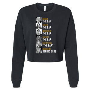 Democrat Party Funny Political Behind Bars Cropped Pullover Crew