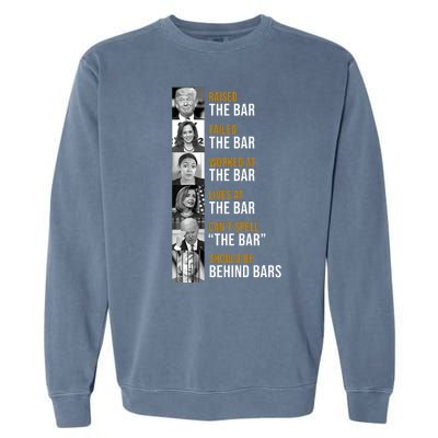 Democrat Party Funny Political Behind Bars Garment-Dyed Sweatshirt