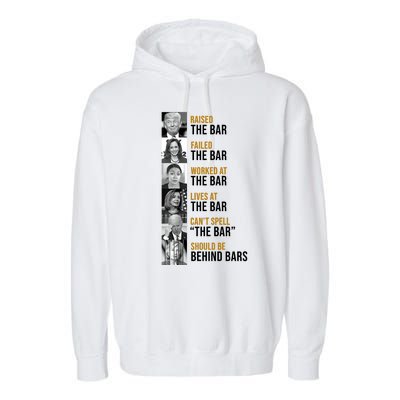 Democrat Party Funny Political Behind Bars Garment-Dyed Fleece Hoodie