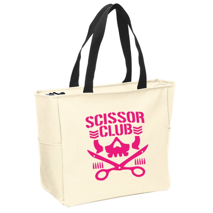 Dark Puroresu Flowsion Scissor Club Zip Tote Bag