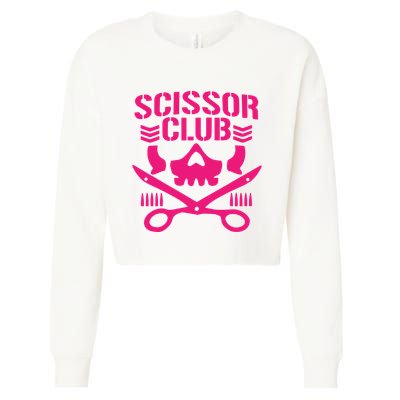 Dark Puroresu Flowsion Scissor Club Cropped Pullover Crew