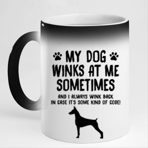 Dober Pinscher Funny Dog Lover Funny Gift For Birthday Xmas Gift 11oz Black Color Changing Mug