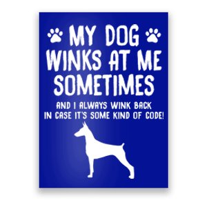 Dober Pinscher Funny Dog Lover Funny Gift For Birthday Xmas Gift Poster