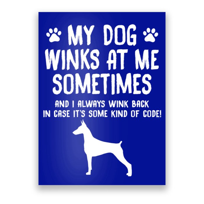 Dober Pinscher Funny Dog Lover Funny Gift For Birthday Xmas Gift Poster