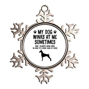 Dober Pinscher Funny Dog Lover Funny Gift For Birthday Xmas Gift Metallic Star Ornament