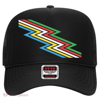 Disability Pride Flag July Disabled Pride Month Awareness Gift High Crown Mesh Back Trucker Hat