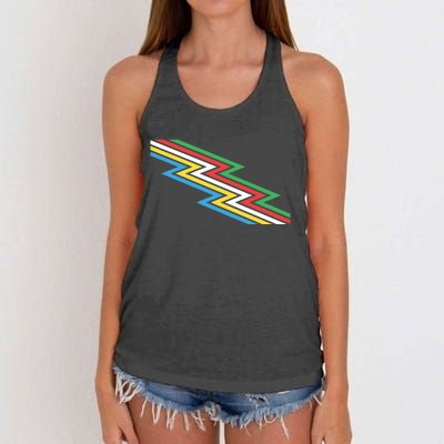 Disability Pride Flag July Disabled Pride Month Awareness Gift Women's Knotted Racerback Tank