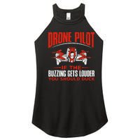 Drone Pilot Funny Drones Drone Pilot Quadrotor Women’s Perfect Tri Rocker Tank