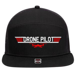 Drone Pilot Funny Quadcopter Rc Flying Wings Gift 7 Panel Mesh Trucker Snapback Hat