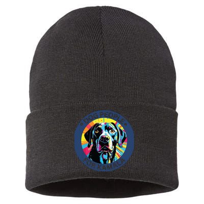 Dog People For Kamala Harris Sustainable Knit Beanie