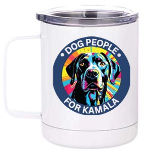 Dog People For Kamala Harris 12 oz Stainless Steel Tumbler Cup