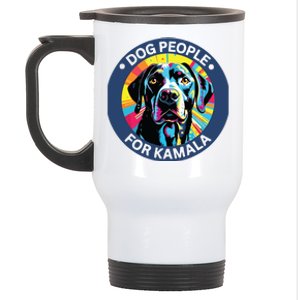 Dog People For Kamala Harris Stainless Steel Travel Mug