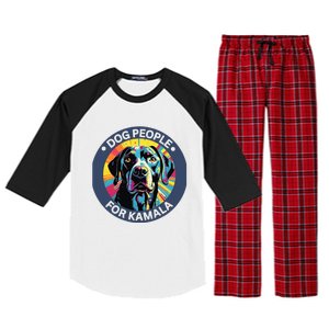 Dog People For Kamala Harris Raglan Sleeve Pajama Set