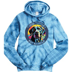 Dog People For Kamala Harris Tie Dye Hoodie